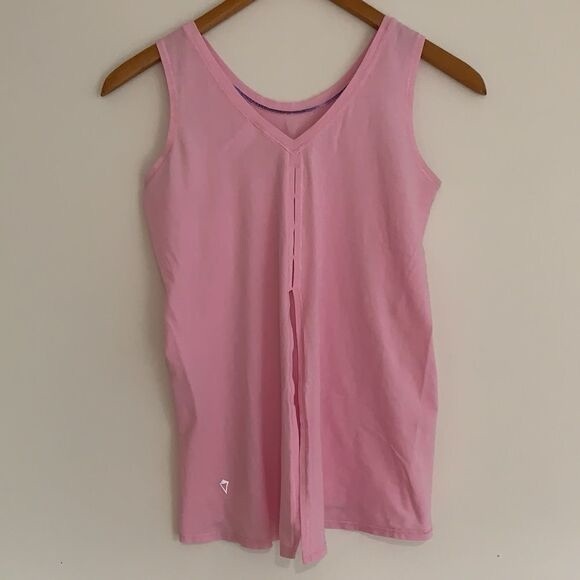 Ivivva (by lululemon) Cotton Tank Top Back Slit Light Pink Sz14 - Picture 2 of 12